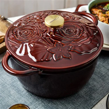 Εμαγιέ Μαντεμένιο Κατσαρόλα με Καπάκι